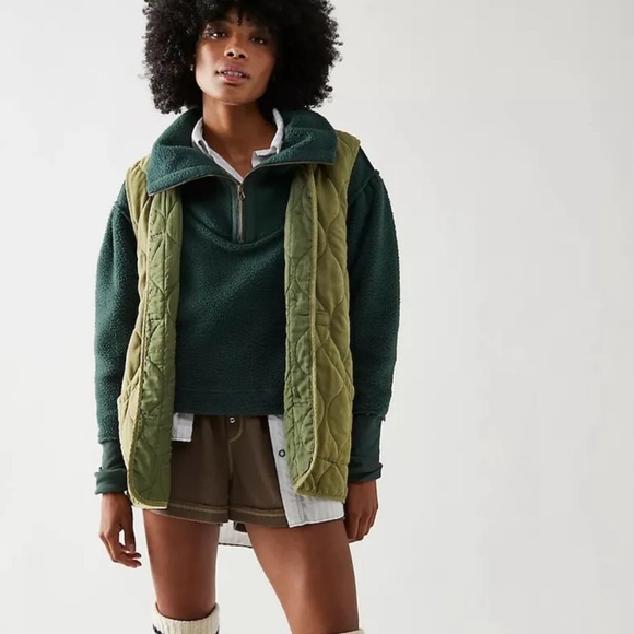 NWT Free People Poppy Pullover, Forest Pine, Size Medium - Picture 3 of 7